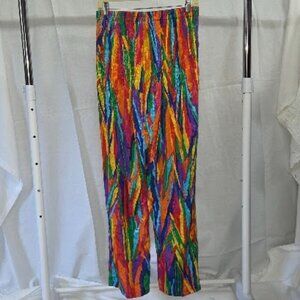 Da Rue of California size 12 colorful elastic waistband pants